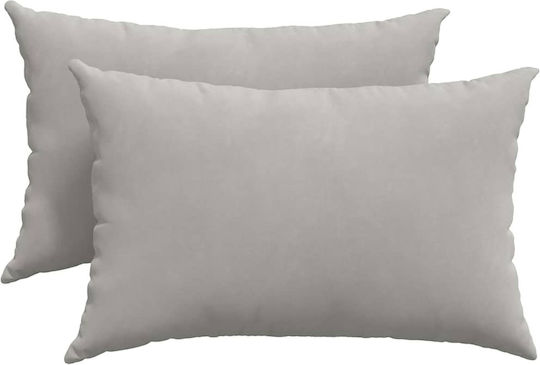 vidaXL Възглавница за диван Сив 2бр 40x60см.