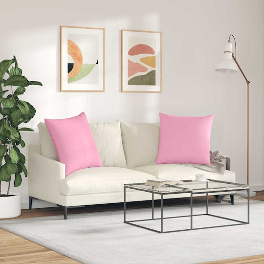 vidaXL Μαξιλάρι Ροζ 2τμχ 60x60εκ. vidaXL Μαξιλάρι Ροζ 2τμχ 60x60εκ.