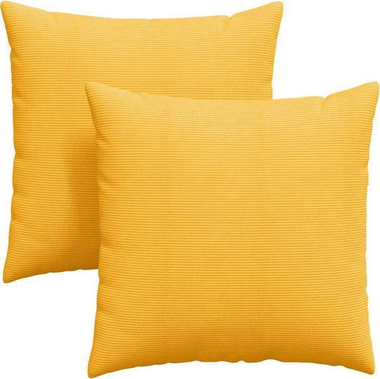 vidaXL Velvet Soft Yellow Sofa Cushion 60x60cm
