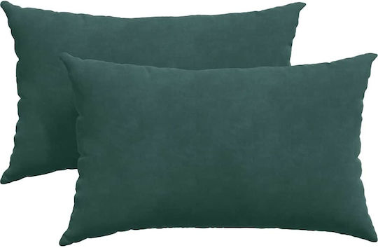 vidaXL Velvet Sofa Cushion Dark Green 30x50cm