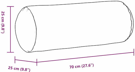 vidaXL Възглавница за диван Taupe 2бр 70x25см.