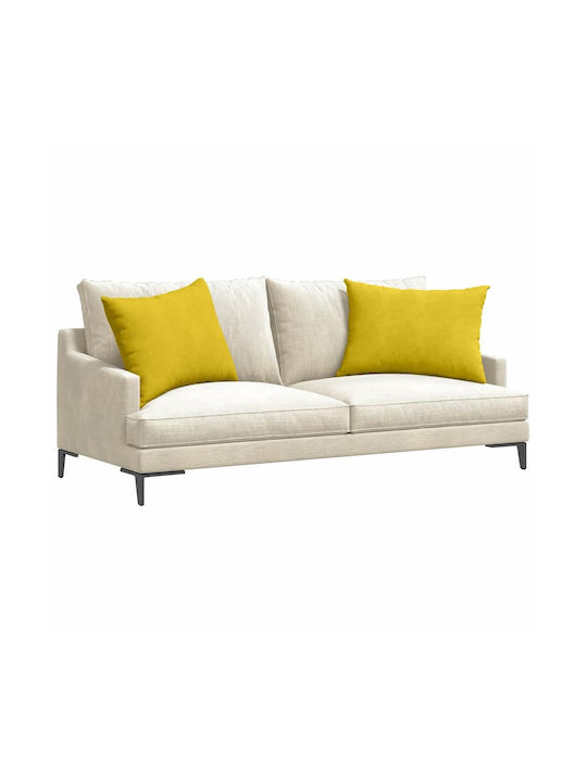 vidaXL Velvet Sofa Cushion Yellow 50x70cm