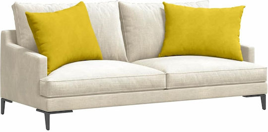 vidaXL Μαξιλάρι Καναπέ από Βελούδο Κίτρινο 50x70εκ.