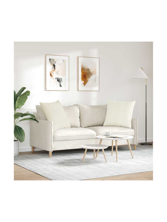 vidaXL Perna De Canapea Din Catifea Crem 60x60cm