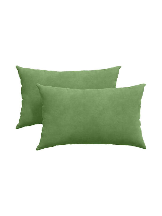 vidaXL Velvet Sofa Cushion Light Green 30x50cm