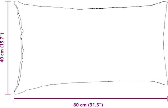 vidaXL Μαξιλάρι Καναπέ από Βελούδο Κόκκινο 40x80εκ.
