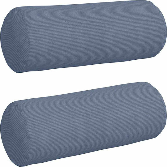 vidaXL Perna de canapea din Catifea Albastru 2buc 70x25cm.