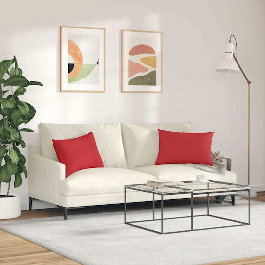 vidaXL Zierkissen Rote 2 Stück 40x60cm