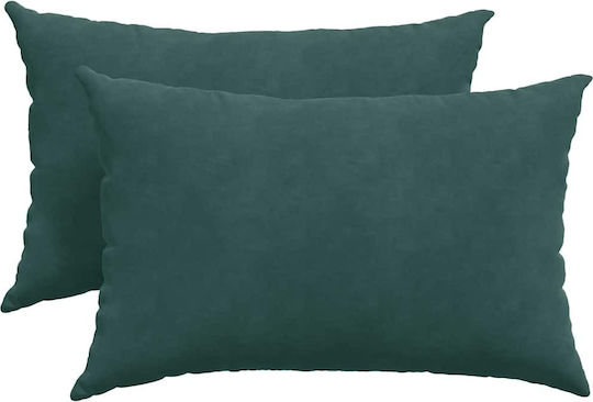 vidaXL Velvet Sofa Cushion Dark Green 40x60cm