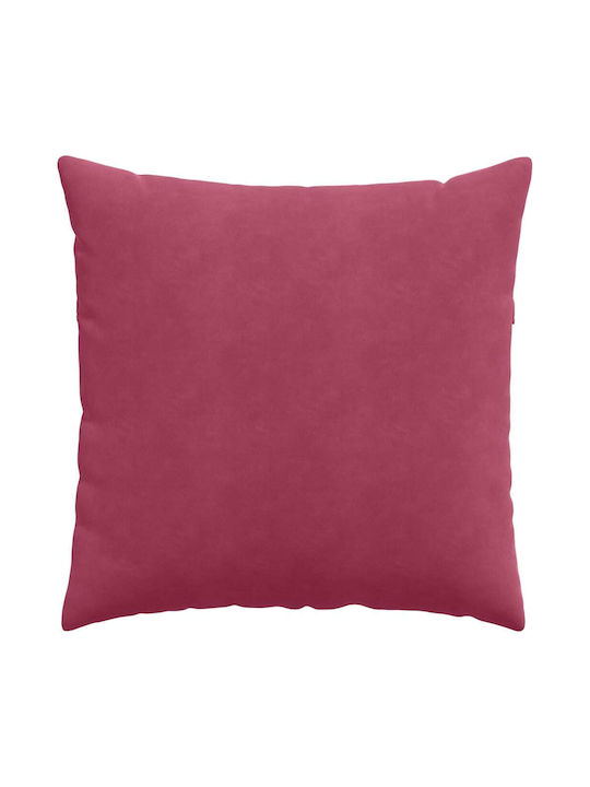 vidaXL Perna De Canapea Din Catifea Roșie 60x60cm