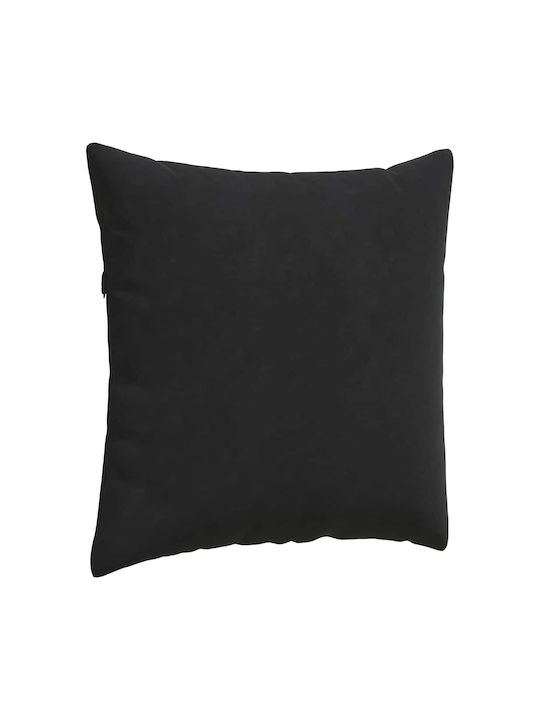 vidaXL Μαξιλάρι Καναπέ από Βελούδο Μαύρο 60x60εκ.
