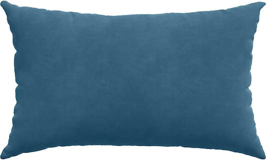 vidaXL Възглавница За Диван От Кадифе Син 30x50см