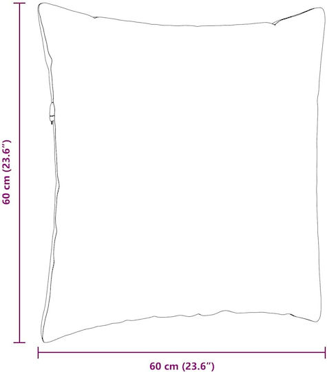 vidaXL Възглавница за диван Taupe 2бр 60x60см.