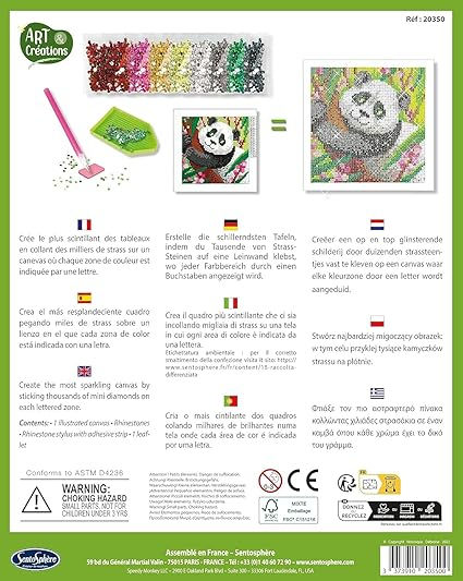 Sentosphere Kinderhandwerk Creative Kit Diamond für Kinder 3+ Jahre alt+ Jahre