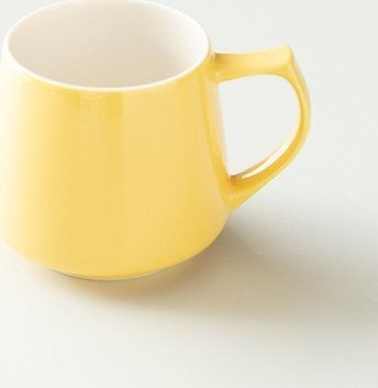 Origami Becher Keramik Gelb 320ml