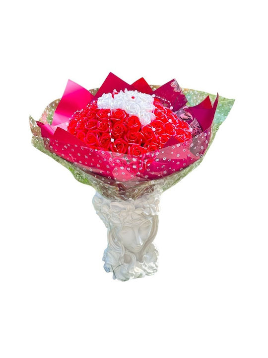 Royal Red Bouquet 101 Soap Roses Decorative Accessories 40 Cm