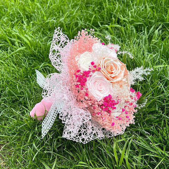 Buchet De Mireasă Anastasia Trandafiri Naturali Păstrați Criogenic