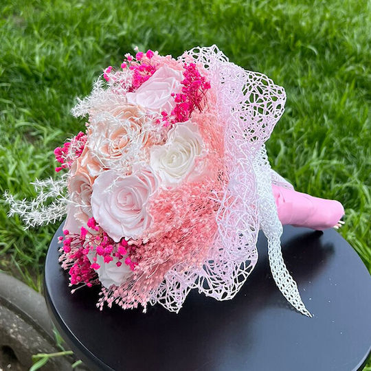 Buchet De Mireasă Anastasia Trandafiri Naturali Păstrați Criogenic