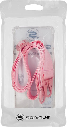 Θήκη Σιλικόνης Strap Sonique Armor Clear Motorola Edge 60 Fusion 5g Ροζ
