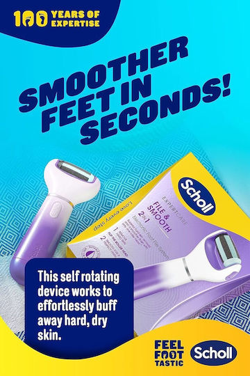 Scholl Lima Electrică pentru Călcâie și Bătături 2 în 1