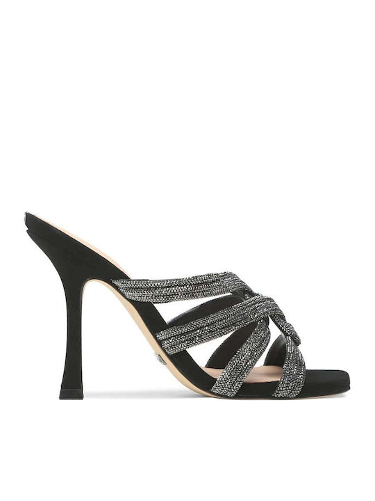 Πέδιλα με Στρας Silver/Black