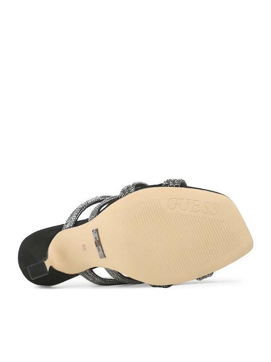 Πέδιλα με Στρας Silver/Black