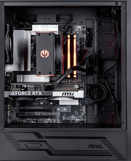 Actina Гейминг Настолен компютър (Ryzen 9-7900/32GB DDR5/1.0TB SSD/GeForce RTX 5070/Без операционна система)