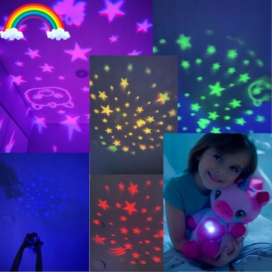 H&S Collection LED Kinderprojektorlampe mit Sternenprojektion