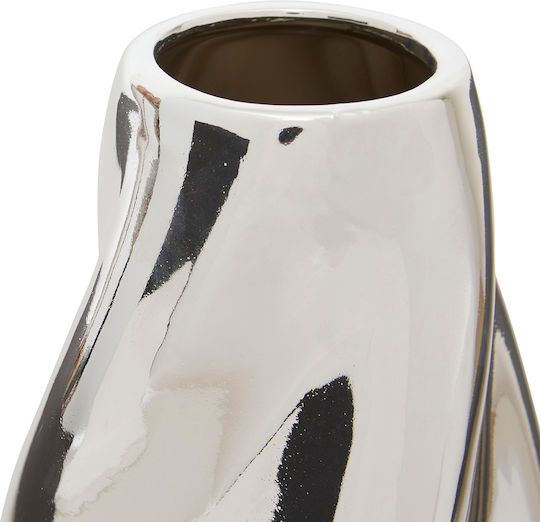Decorative Vase Silver 11.5x11.5x28.5cm