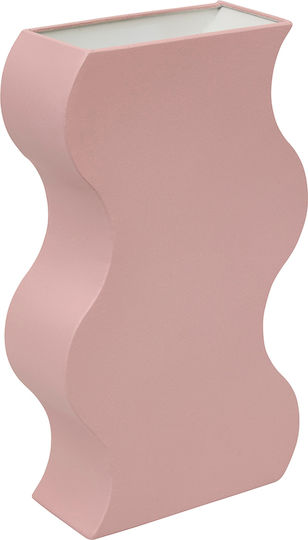 Βάζο Μεταλλικό Cheri Ροζ 21x8xΥ35cm