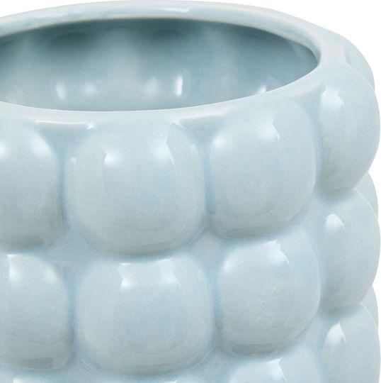 Decorative Vase Blue 10.5x10.5x23cm