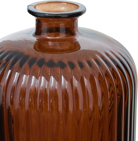 Διακοσμητικό Βάζο Γυάλινο Λευκό 15x15xΥ23cm