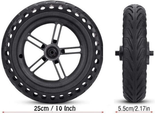 Roată Spate Trotinetă Electrică 10 Inch Cauciuc Solid
