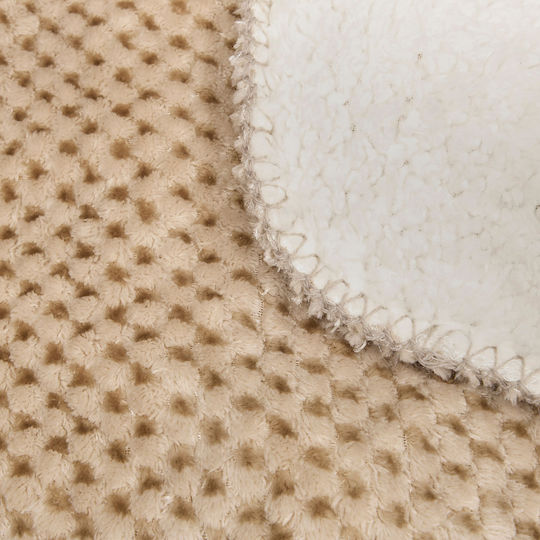 A-s Lyno Κουβέρτα Fleece Καναπέ 130x170εκ. Beige