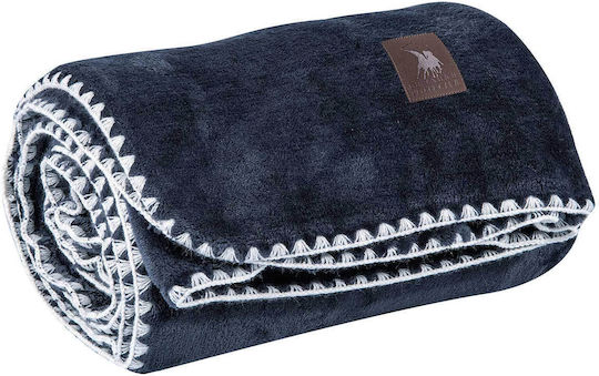 Das Home 4442 Fleece Blanket Sofa 130x170cm Royal Blue
