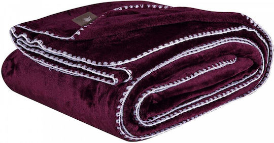 Greenwich Polo Club 4440 Decke Fleece Einzeln 170x240cm Burgundisch