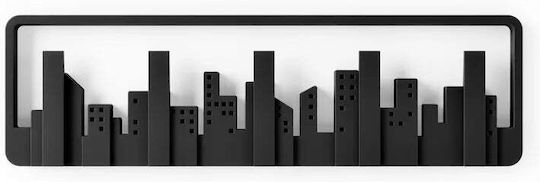 Umbra Крeмастpa За Стeнa Skyline Пластмасова 5 Места Чeрнa 50x3x15см
