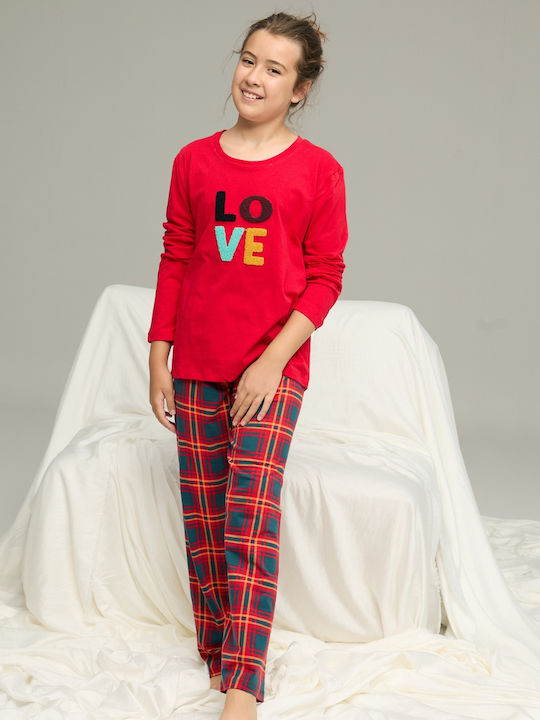 Sexen Pijama pentru copii De iarnă Din bumbac Red