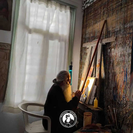 Χειροποίητη Αγιογραφία Αγία Άννα Παναγία