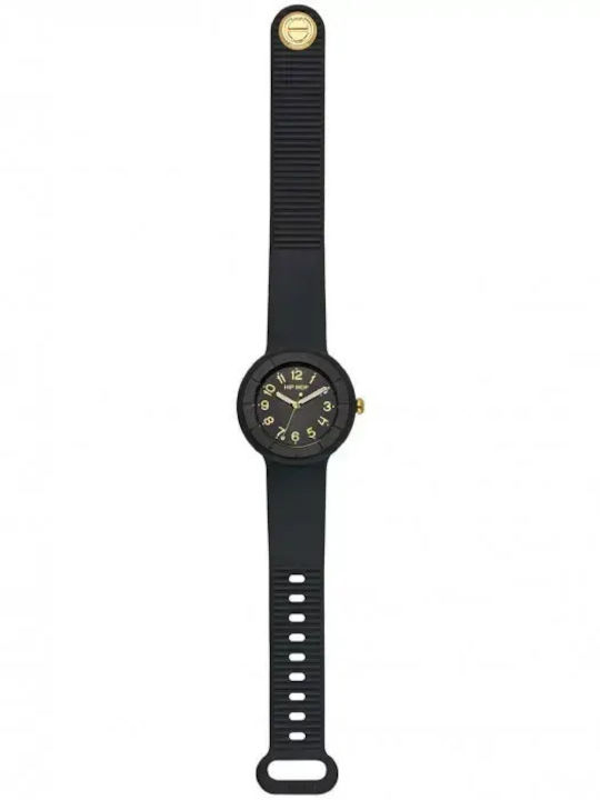 HipHop Women's Watch with Black Rubber Strap