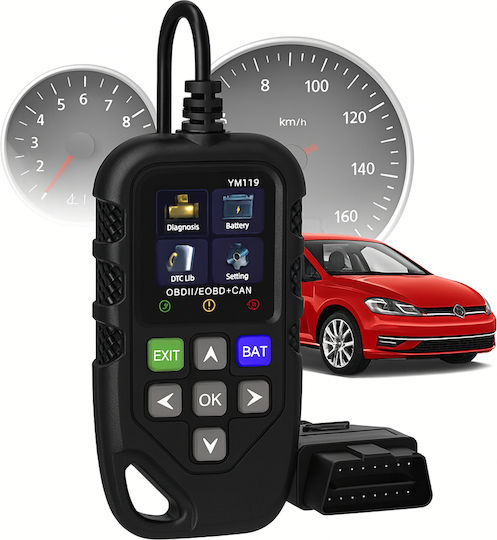 Tester Diagnoză Auto Obd2 Zola Citește Șterge Coduri de Eroare Ecran Lcd 12.9 X 6.8 X 1.8 Cm