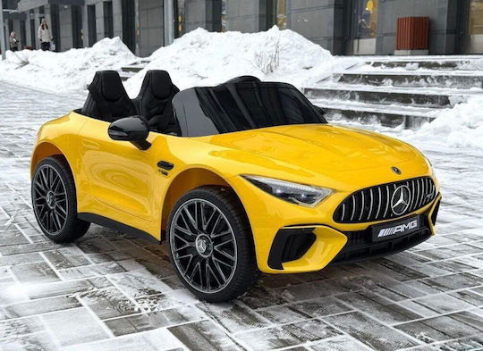 Mercedes AMG SL63 Două Locuri Cu Telecomandă Licențiat 12 Volți Galben