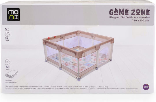 Moni Gamezone Playpen with Mattress Green 120x120cm