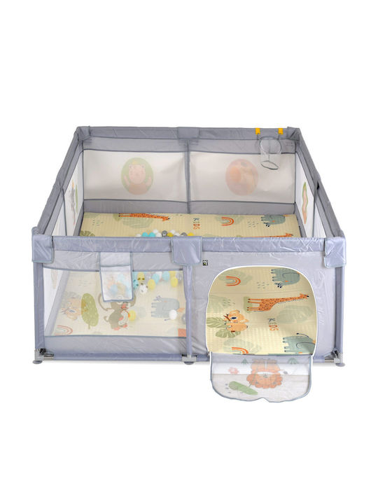 Cangaroo Parc cu Saltea Gri 120x120cm