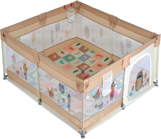 Cangaroo Park mit Matratze Beige 120x120cm