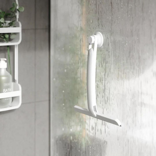 Umbra Flex Fensterreiniger Selbstklebende Basis Weiß