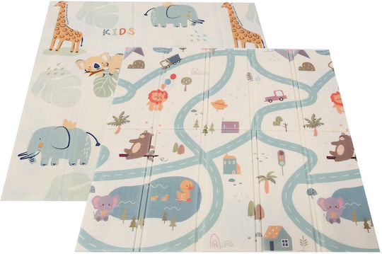 Cangaroo Park with Mattress Gray 120x120cm