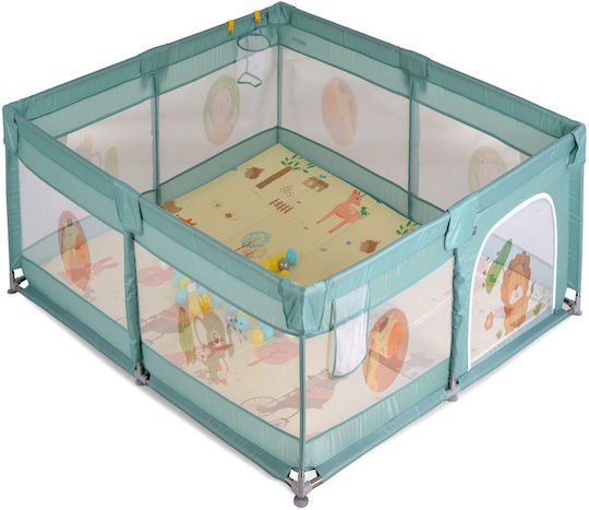 Moni Gamezone Playpen with Mattress Green 120x120cm