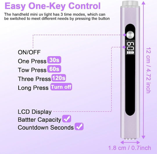 3 In 1 Mini Stick Λάμπα Μαγνήτης & Jelly Stamp 3w