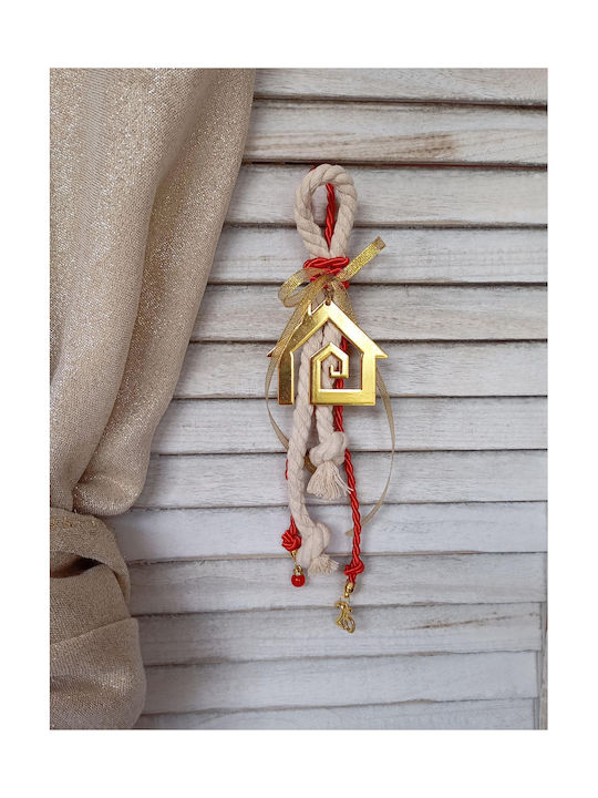 By Anastasia's Art Creations Hanging Lucky Charm Home Gold made of Metal 1pcs